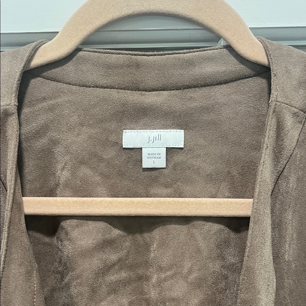 J. Jill Tan Suede Women's Blazer - Picture 2 of 9